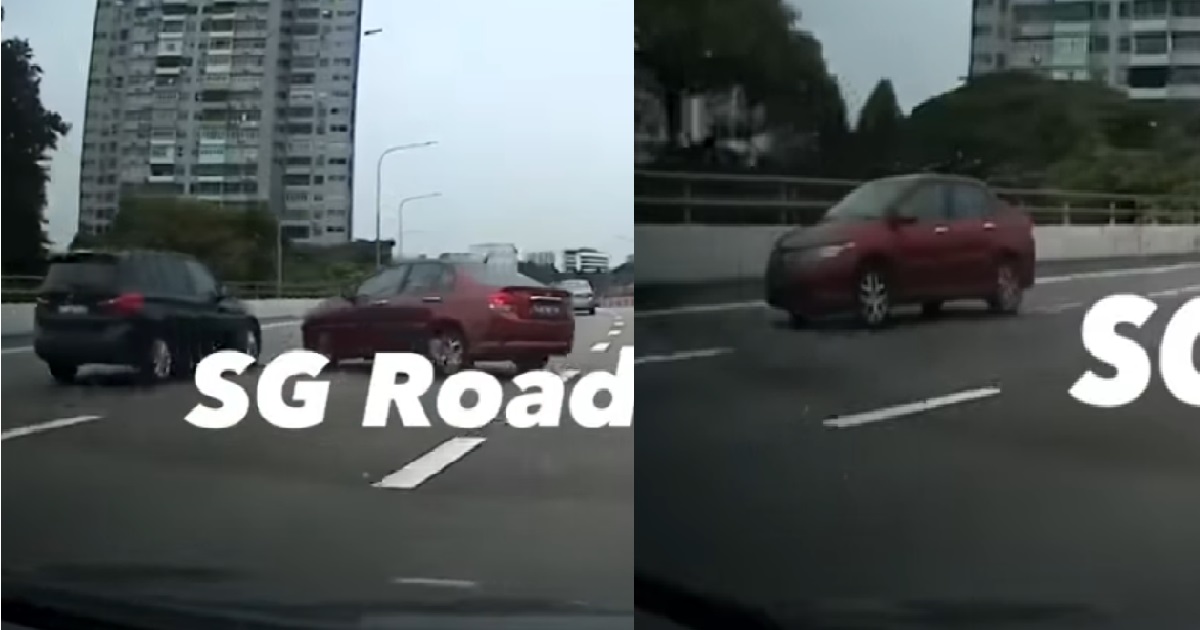 HONDA DRIVER LOST CONTROL & SKIDS ON PIE, DRIFT ACROSS HIGHWAY LIKE INITIAL-D