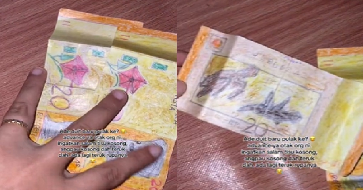 BRIDE RECEIVES WEDDING ANGPAO WITH HAND-DRAWN MONEY INSIDE, “THIS IS THE WORST”