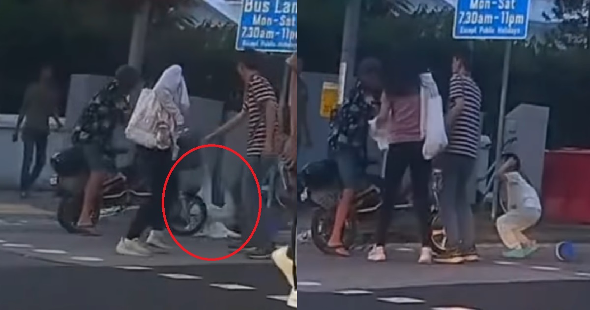 HELMETLESS E-BIKE RIDER RUNS OVER SMALL BOY @ HILL ST, KENA WHACK BY THE MUM