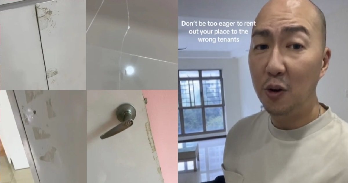 PUNGGOL LANDLORD KENA TENANTS FROM HELL, END UP WITH CRACKED TILES & DAMAGES