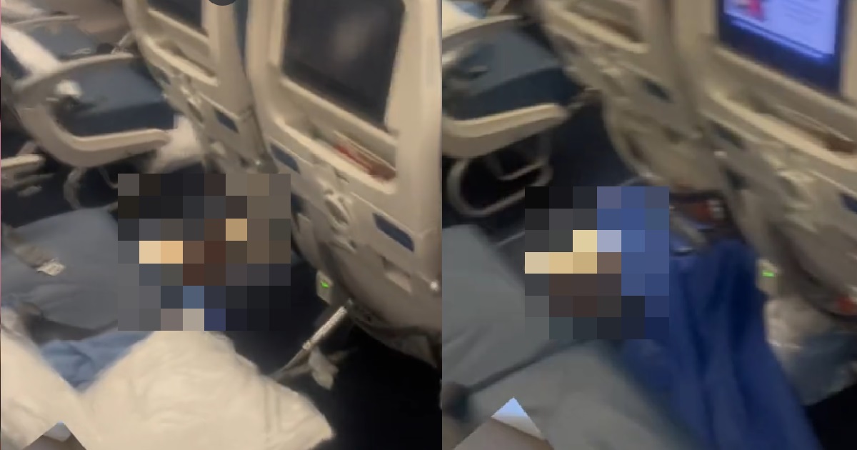 PLANE MAKES EMERGENCY LANDING AFTER PASSENGER LAOSAI & IT FLOWS DOWN AISLE