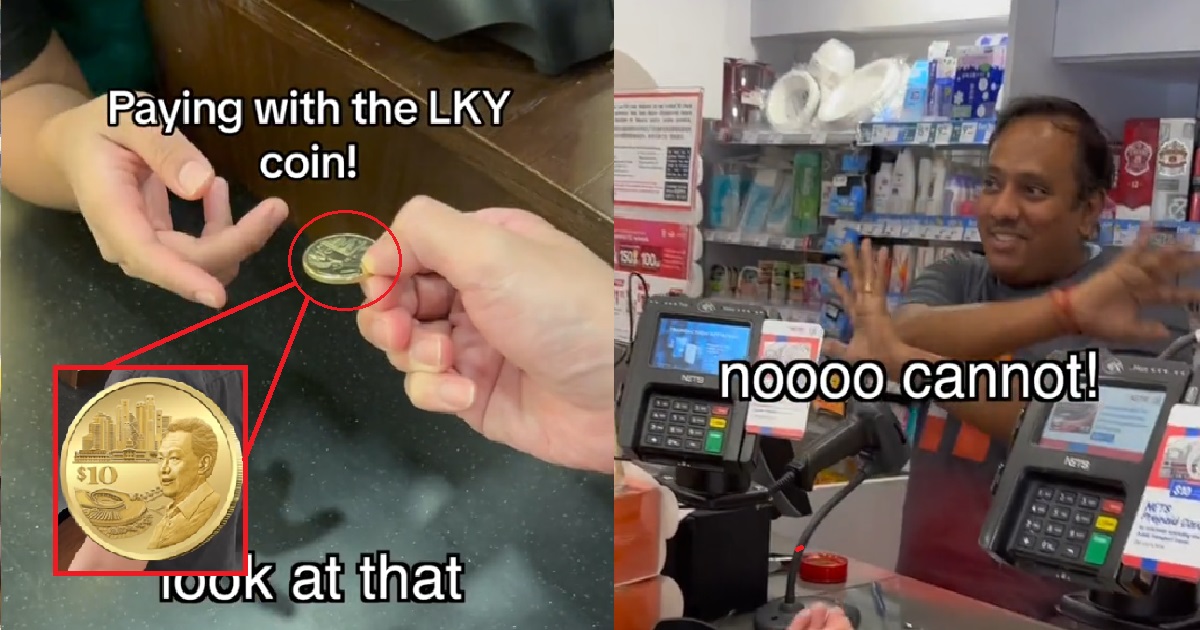 MAN TRIES TO SPEND THE $10 LEE KUAN YEW COIN, CASHIERS REJECT & ASKS “WHAT IS THIS”