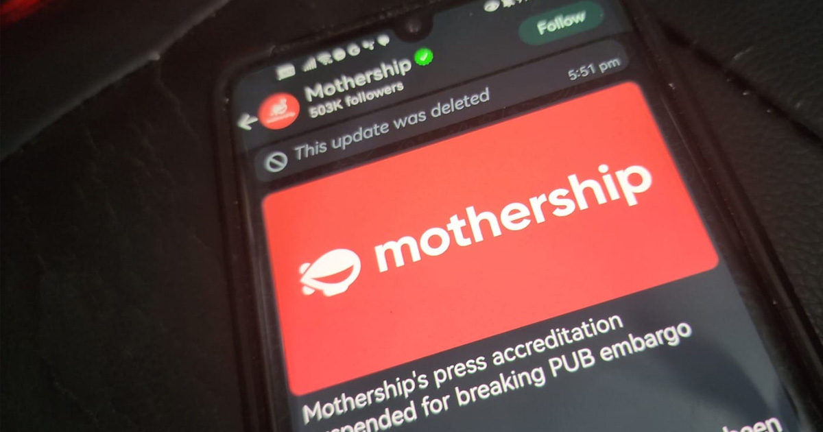 Mothership’s Press Accreditation Suspended Again: Breaking Embargo on Water Prices