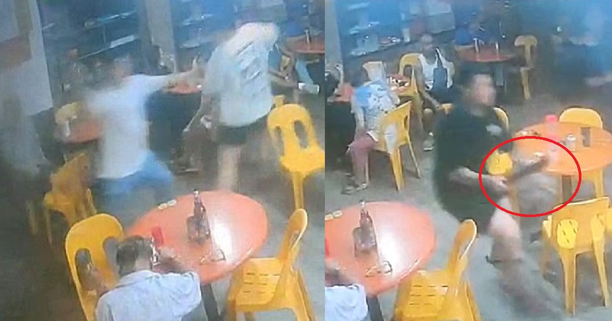 2 MEN GOT SLASHED BY 6 MEN WITH PARANG @ AMK COFFEESHOP, DINERS JUST CONTINUE EATING