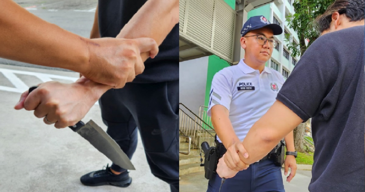 OFF-DUTY S’PORE POLICEMAN SUBDUES MAN WIELDING KNIFE, TOLD HIS FAMILY TO STAY IN CAR