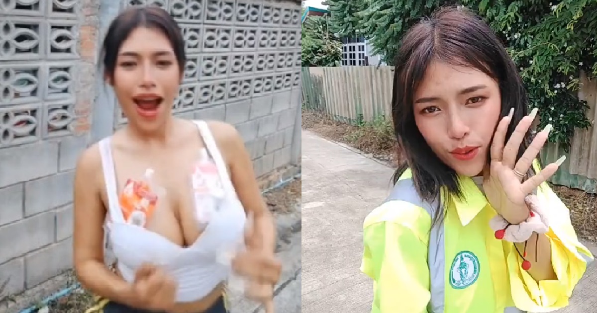 SIAMBU BOUNCE HER NEHNEHPOKs, NAMED “MOST BEAUTIFUL ROAD SWEEPER” BY NETIZENS