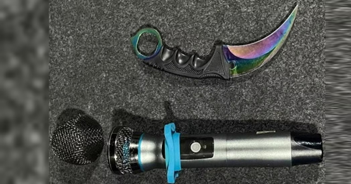 VIOLENT ALTERCATION AT COLEMAN STREET, ARMED WITH MICROPHONE & KARAMBIT KNIFE