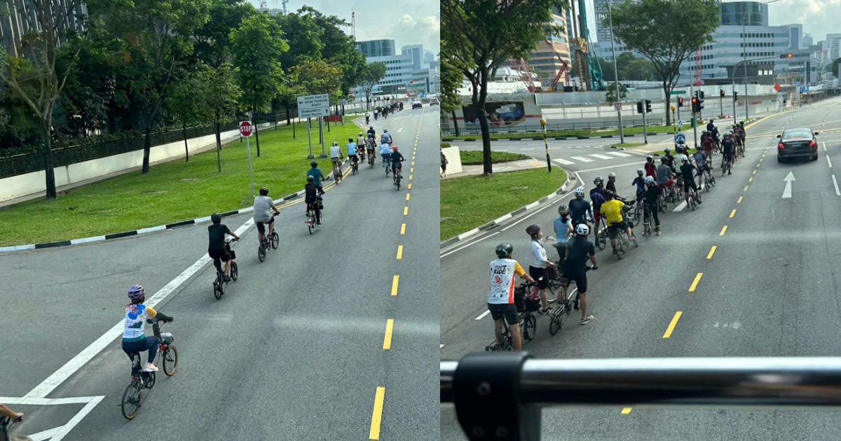 “TOUR DE FRANCE” AT EU TONG SENG, RISKY RIDING CAUSE DELAYS TO BUS PASSENGERS