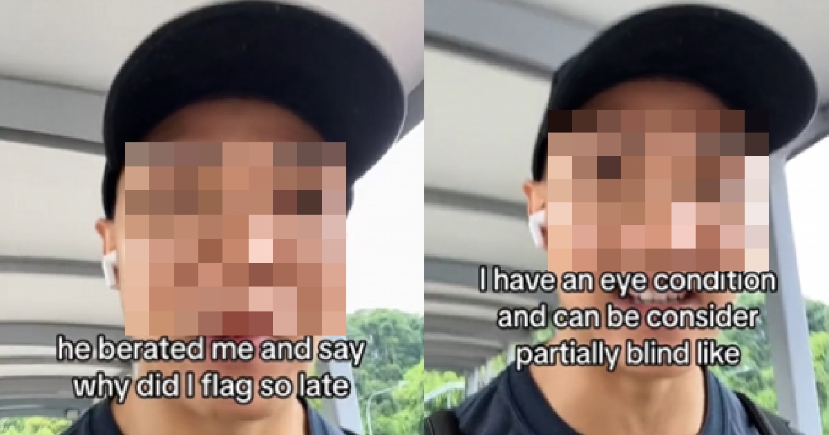 VISUALLY IMPAIRED MAN KENA SCOLDED BY BUS DRIVER FOR “FLAGGING LATE”, ASKS FOR PATIENCE