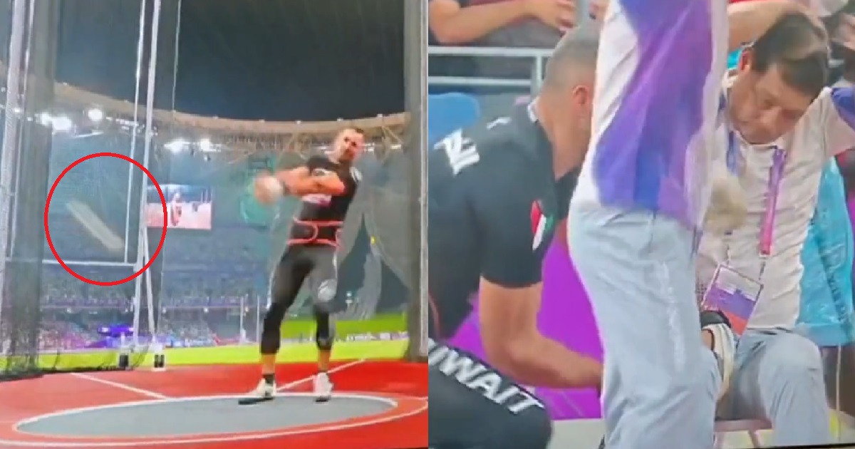 ASIAN GAMES OFFICIAL GOT HIT BY FLYING 7KG HAMMER IN FINAL OF HAMMER-THROW EVENT