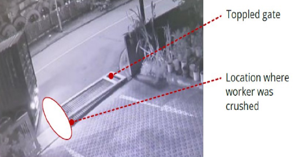 PRIME MOVER DRIVER KILLED AFTER BEING CRUSHED BY TOPPLED STEEL GATE AT WAREHOUSE
