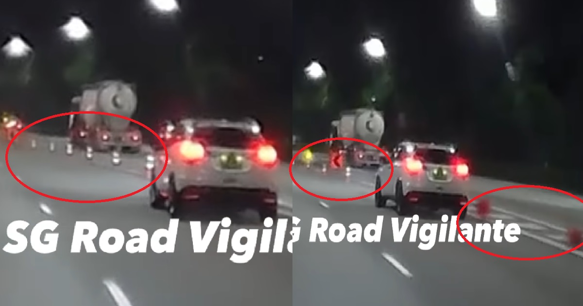 SUV DRIVER THINKS HE’S PLAYING BOWLING ON PIE, RUNS OVER WHOLE ROW OF TRAFFIC CONES