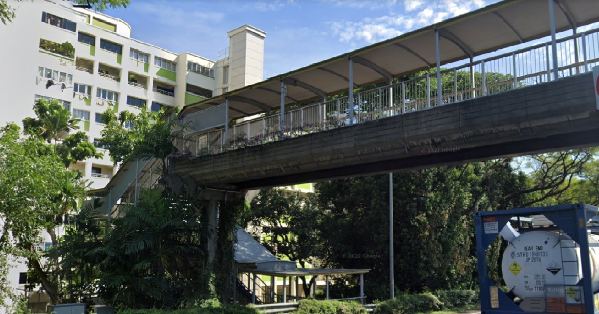 ELDERLY CLEANER SPEND 20 MINS CLIMBING OVERHEAD BRIDGE @ BEDOK TO GO TO WORK EVERY DAY