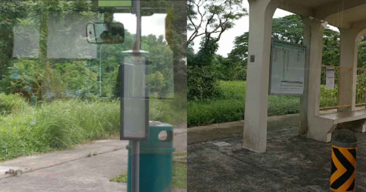 GUY PANGSAI IN THE BUSH BESIDE BUS STOP, NEVER WIPE & BOARDS BUS, LIKE NOTHING HAPPENED