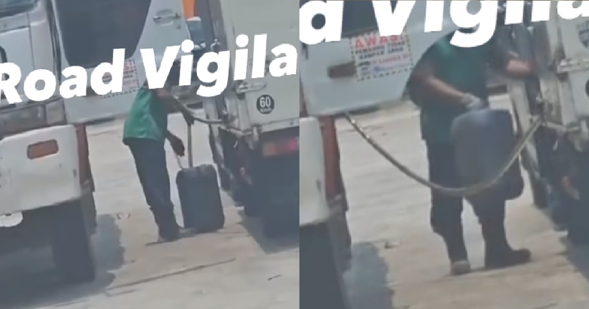M’SIA LORRY DRIVER ILLEGALLY SELLING DIESEL FOR $1.50 PER LITRE @ JURONG