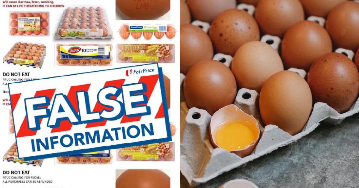 FAIRPRICE REFUTES CIRCULATING MESSAGE ABOUT THEIR EGGS BEING RECALLED FOR SALMONELLA