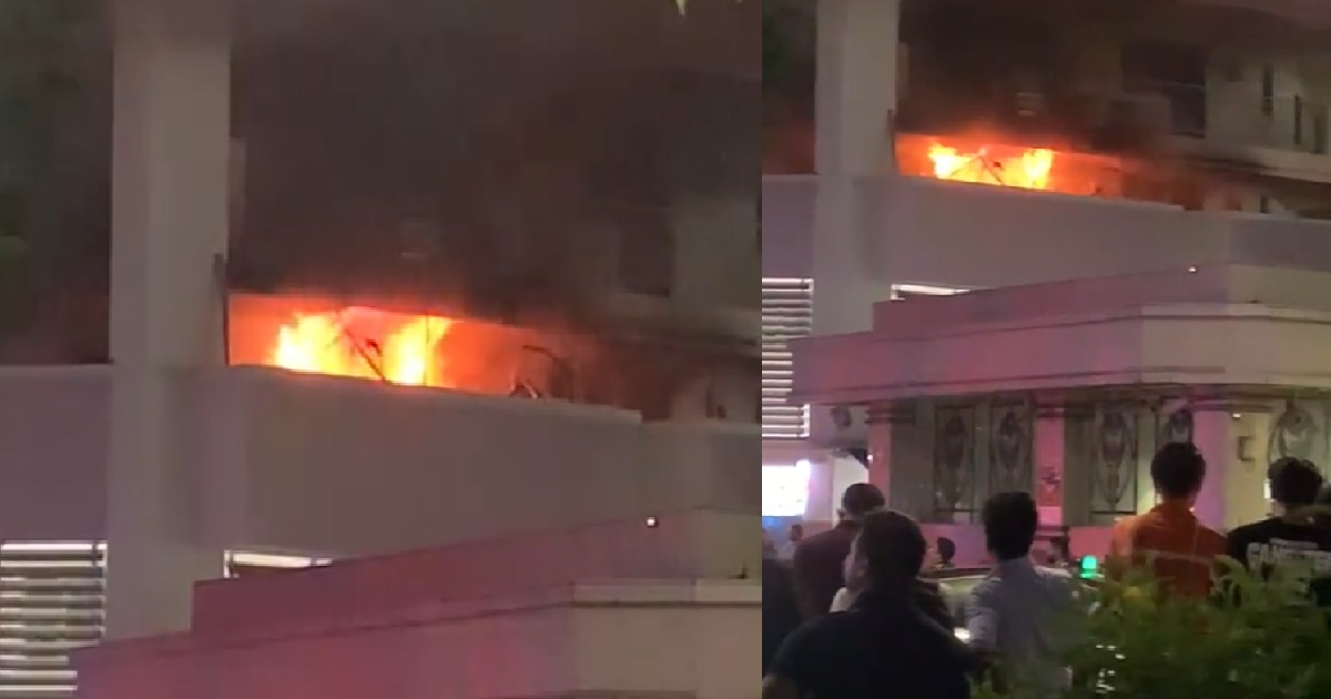 FIRE @ LITTLE INDIA, MAN RESCUED FROM BEDROOM WINDOW BY MEMBERS OF PUBLIC & POLICE