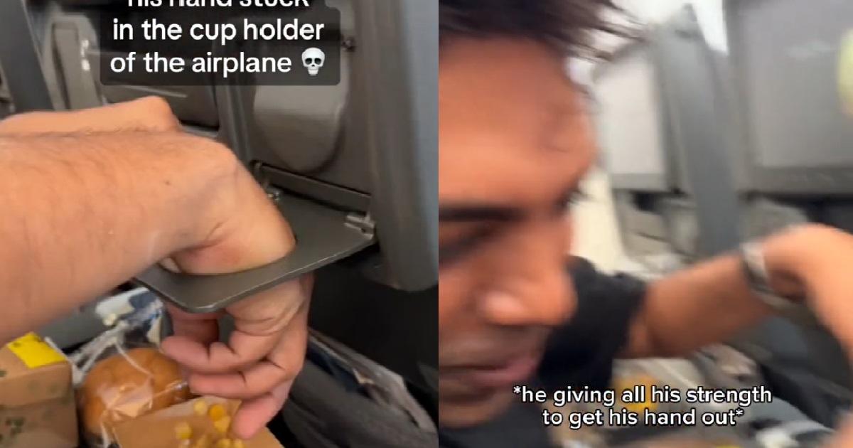 29 Y.O S’PORE MAN GETS HIS HAND STUCK INSIDE CUP HOLDER ON SIA FLIGHT TO VIETNAM