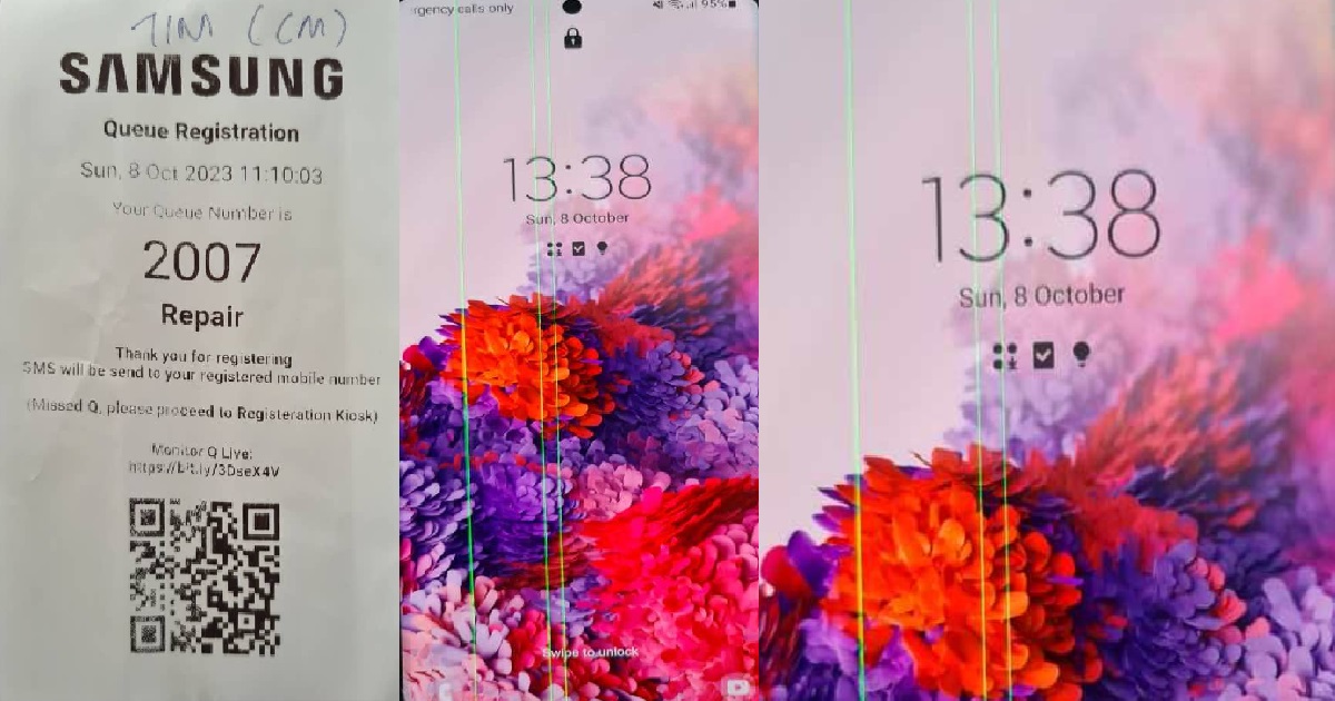 INFAMOUS SAMSUNG “GREEN LINE” FROM UPDATE, MAN CHARGED $350+ TO CHANGE LCD