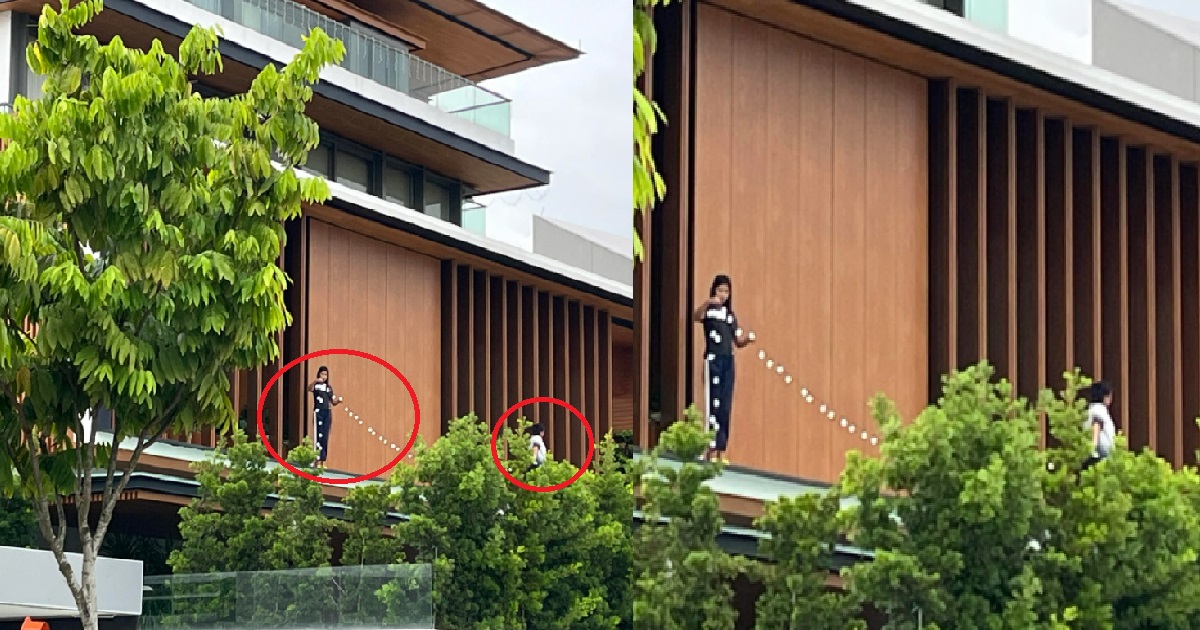 ALLEGED MAIDS SEEN STANDING ON ROOF WITHOUT SAFETY HARNESSES, NETIZENS CONCERNED
