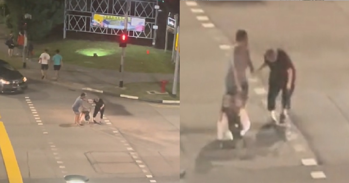 ELDERLY WOMAN CROSSES ROAD TOO SLOW & STUCK IN TRAFFIC, KIND MAN GOES TO HELP HER