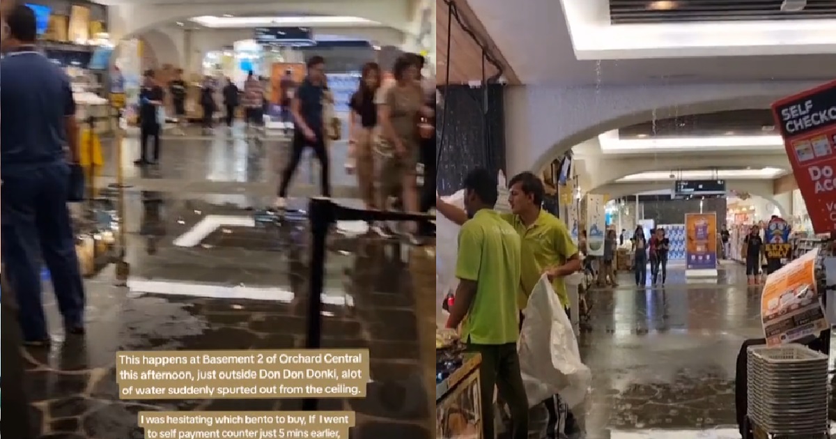 “DIRTY, SMELLY WATER” ALLEGEDLY FROM SEWAGE, LEAKED FROM CEILING @ ORCHARD CENTRAL