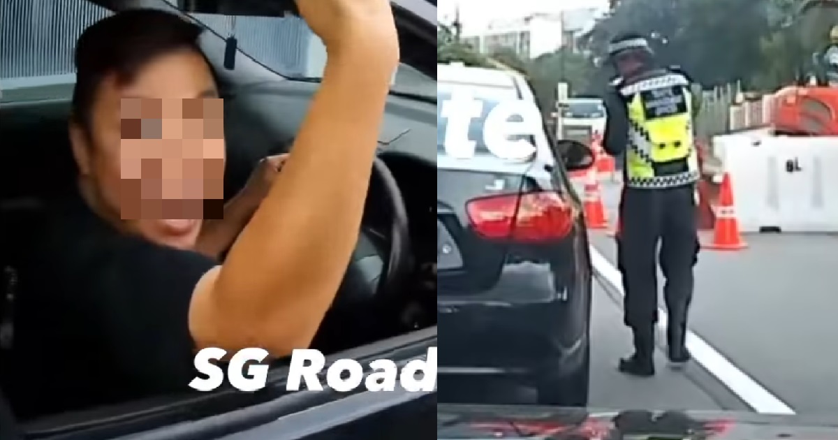 TRAFFIC WARDEN DULAN WITH DRIVER @ SIGLAP, “EH LATELY A LOT OF CB DRIVER YOU KNOW!”