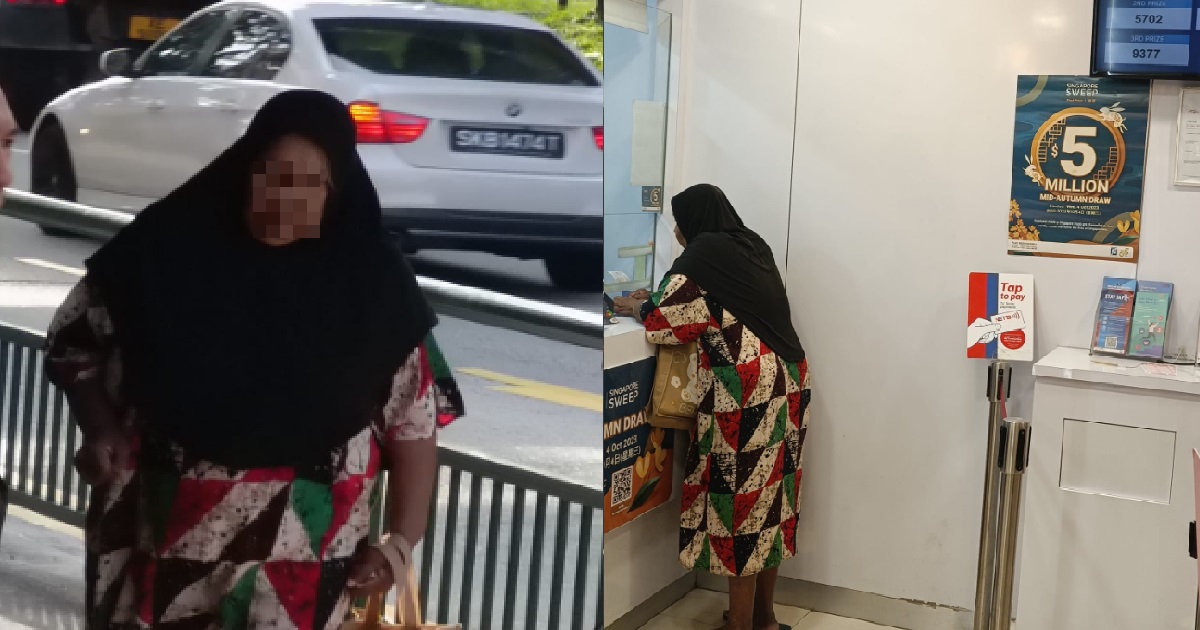 AUNTIE SAYS SHE’S HUNGRY & BEGS FOR MONEY @ JOO CHIAT – LATER CAUGHT BUYING LOTTERY