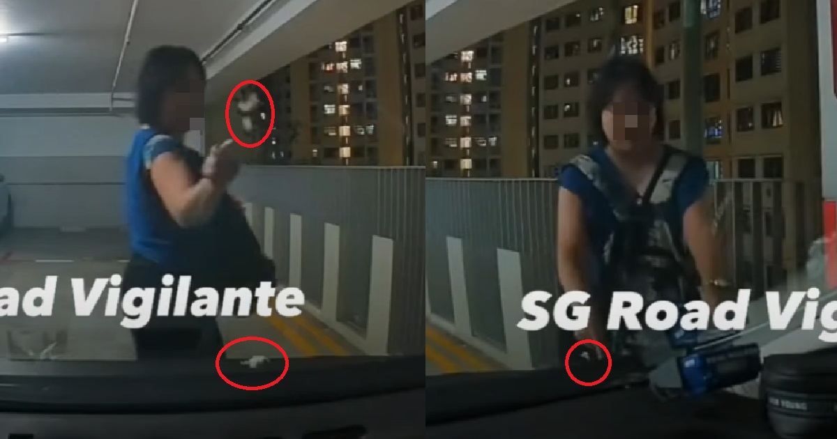SIAO ZHABOR TEARS TISSUE & THROWS THEM ONTO CAR @ YISHUN, CAUGHT REDHANDED TWICE