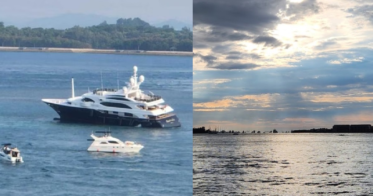 $35M LUXURY FOREIGN YACHT GOT STUCK @ SENTOSA WATERS, MPA INVESTIGATING