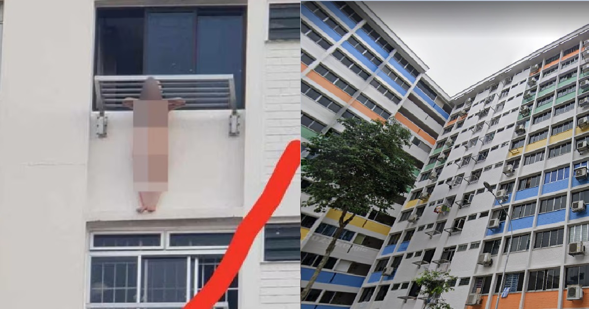 WOMAN STOOD ON HDB LEDGE WITHOUT ANY CLOTHES ON BEFORE FALLING TO HER DEATH @ YISHUN