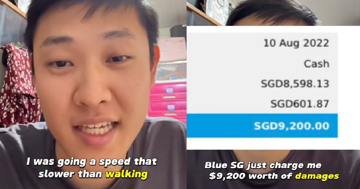 BLUESG USER CHARGED $9.2K FOR HITTING MOTORBIKE AT “WALKING SPEED”, $1.2K FOR ADMIN FEE