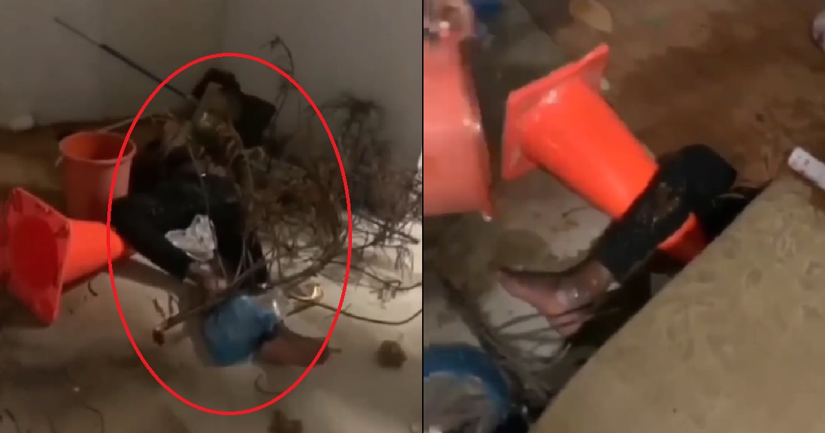 YPs THROW PAIL & POUR “BROWN LIQUID” ON UNCONSCIOUS DRUNK MAN, SPITS ON HIM
