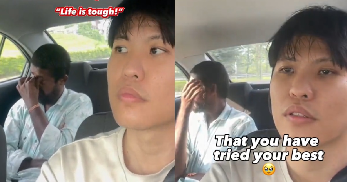 MIGRANT WORKER CRIES OVER HIS DEAD FATHER ON GRAB RIDE TO AIRPORT, DRIVER CONSOLES HIM