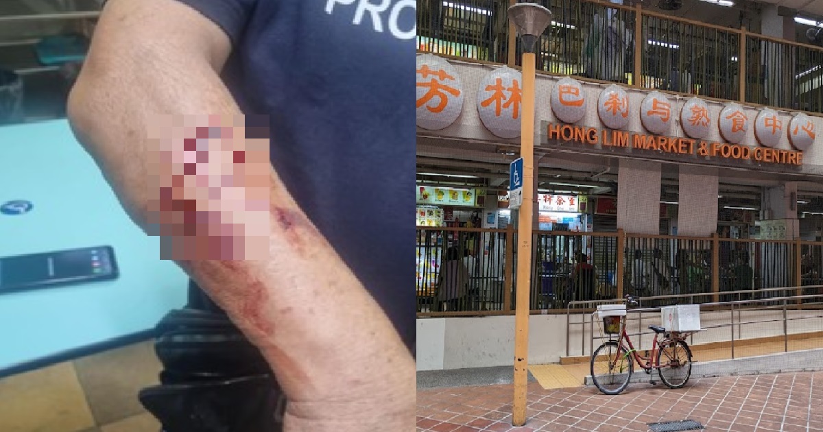CURRY PUFF BOSS FIGHTS WITH ELDERLY MAN @ HONG LIM FOR TAKING PHOTO OF STALL