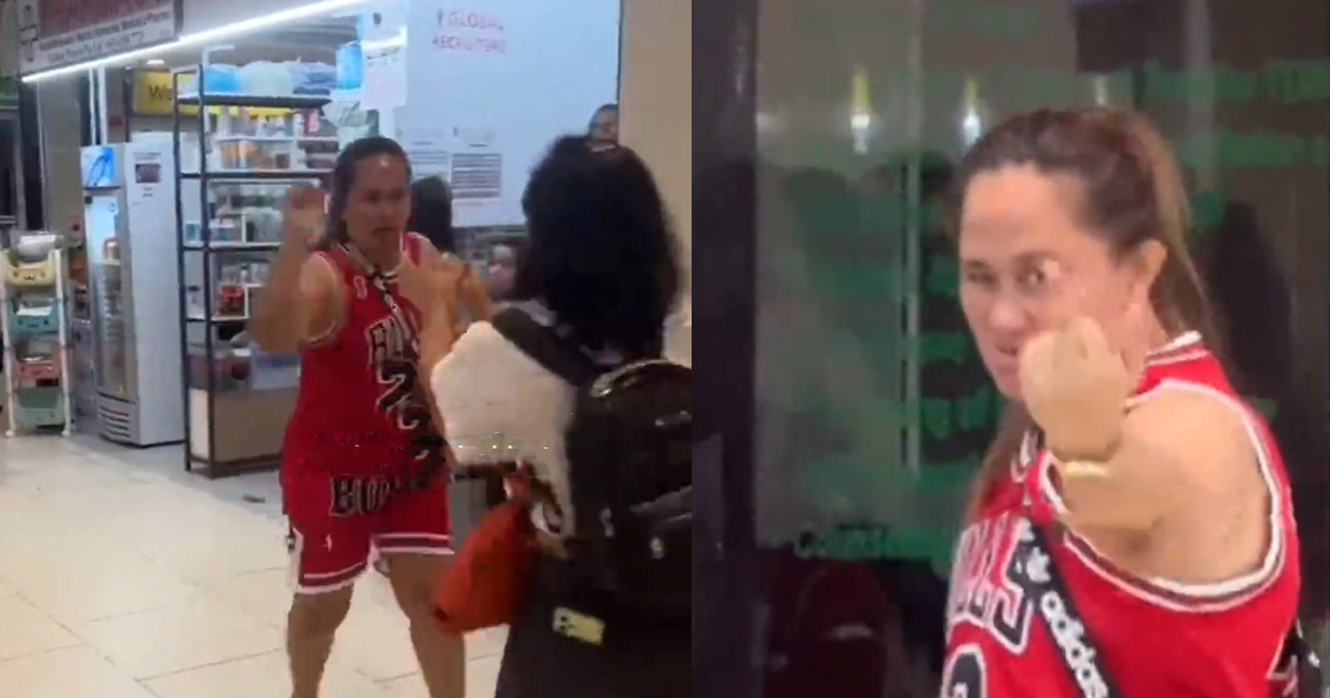 RAGING ‘BULL’ AT LUCKY PLAZA FIGHTING, GIVES FINGER TO THE CAMERA