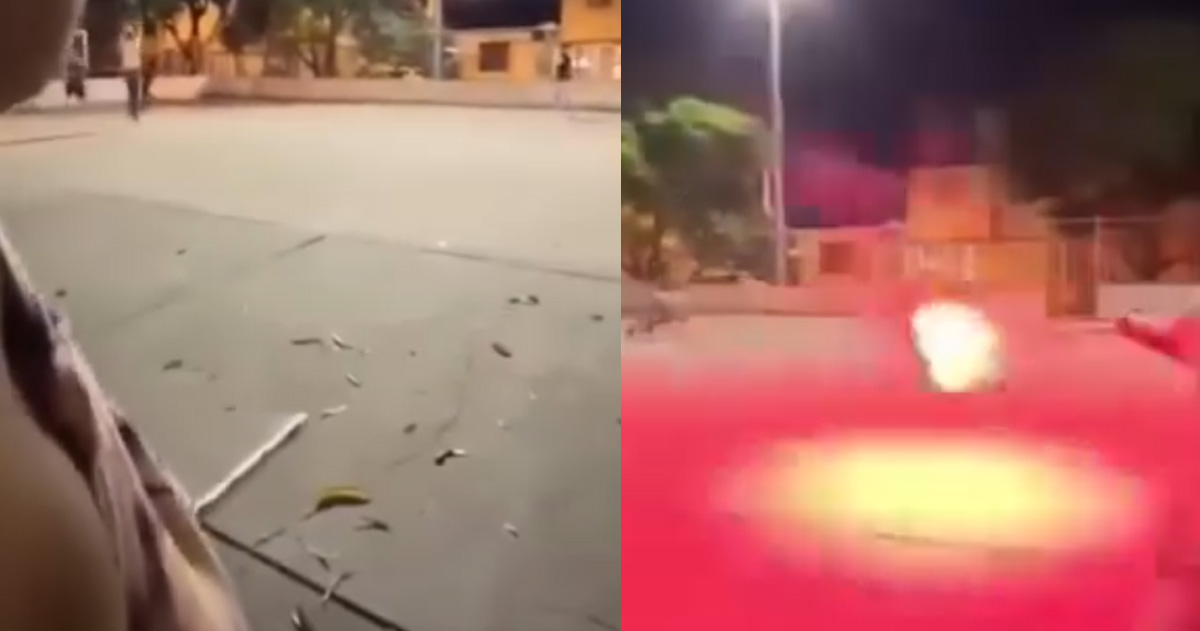 ANGRY GRANDMA SHOOT FIREWORKS AT NOISY TEENS PLAYING SOCCER