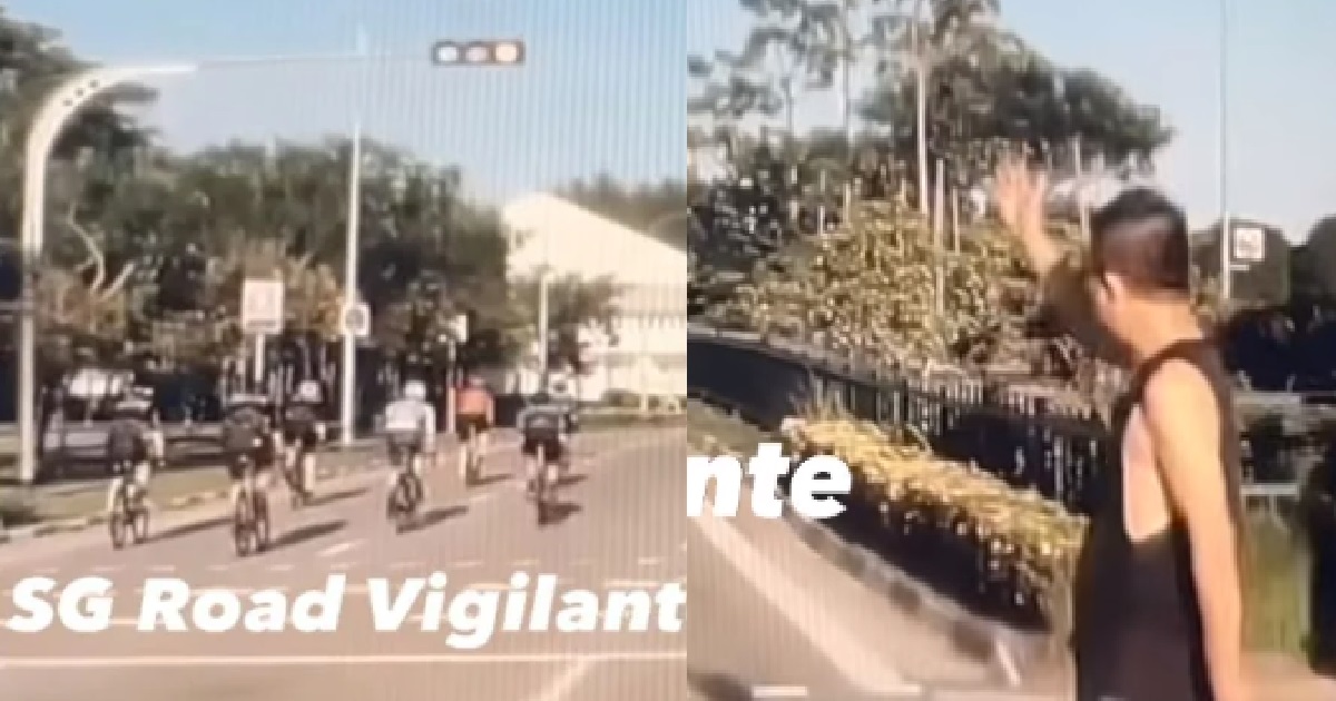 KINGS OF THE ROAD HOGGING 2 LANES ON SELETAR ROAD, BEATS RED LIGHT & DGAF