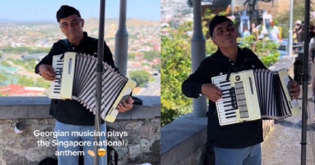 BUSKER IN GEORGIA PLAYS S’PORE NATIONAL ANTHEM WITH ACCORDION, MADE S’POREANS SMILE