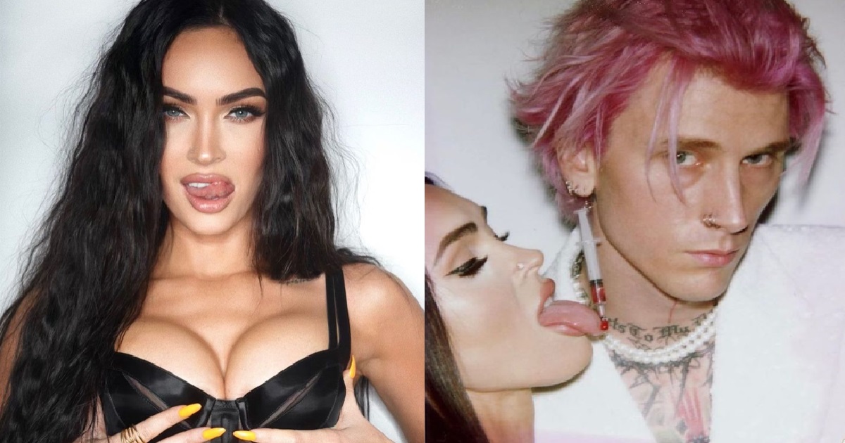 MEGAN FOX DRANK BF’S BLOOD FOR “RITUAL PURPOSES”, HE WEARS A VIAL OF HER BLOOD AS NECKLACE