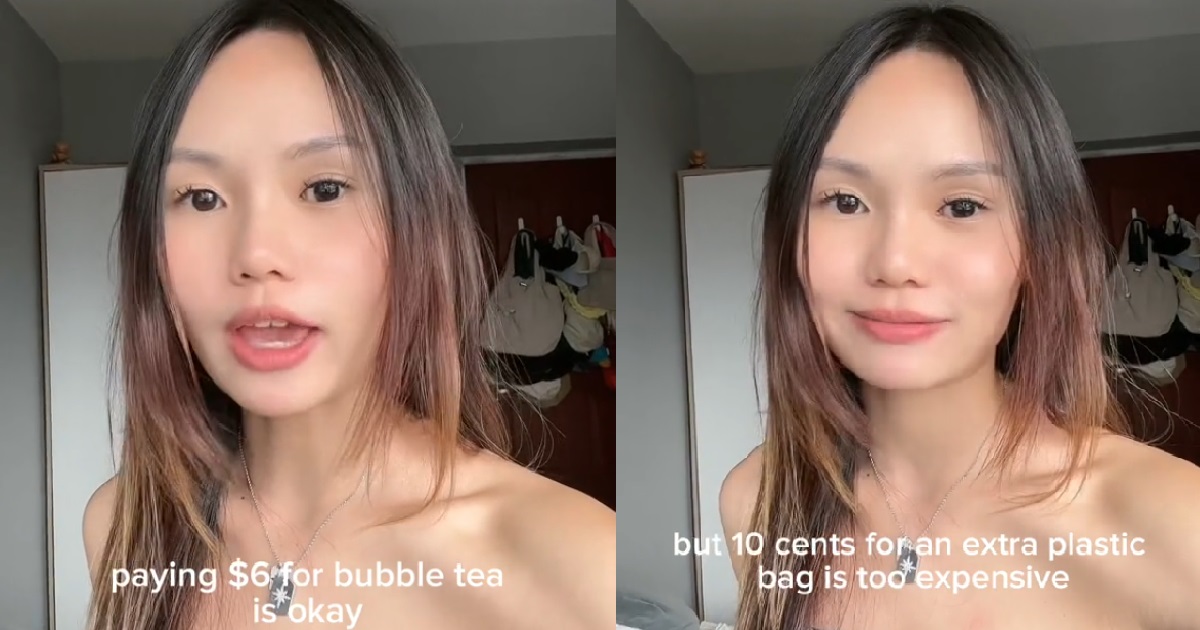 WOMAN ASKS WHY S’POREANS CAN SPEND $6 ON BUBBLE TEA, BUT KAOPEH KAOBU 10¢ FOR PLASTIC BAG