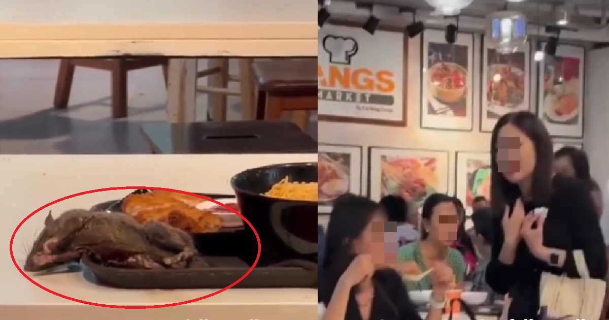 HUGE DYING RAT SEEN ON FOOD TRAY @ TANGS MARKET, DINERS SCREAM IN HORROR