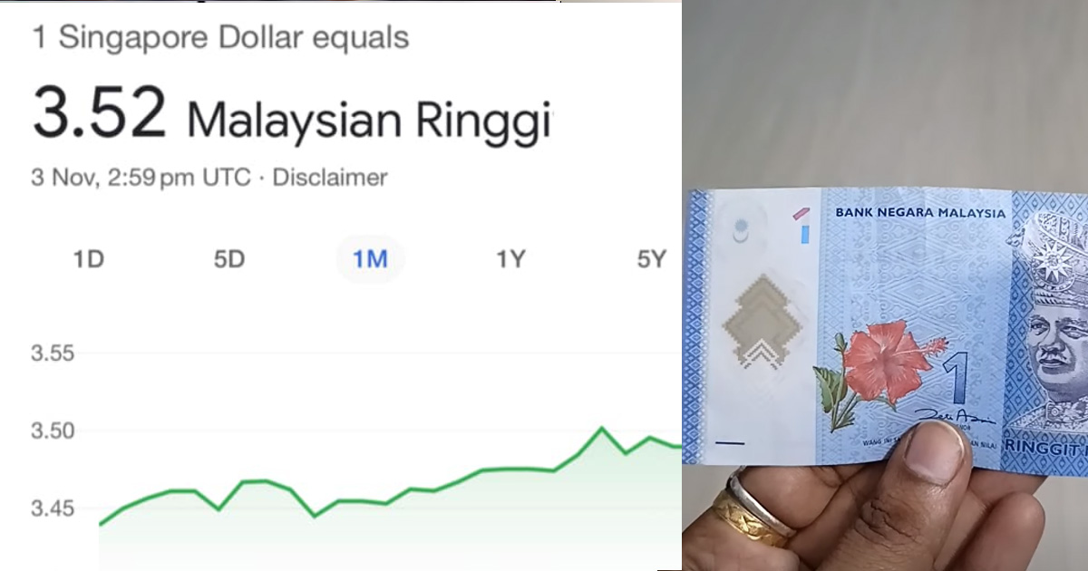 SGD$1 IS NOW RM3.52, TIME TO CHIONG IN TO MALAYSIA, “SIBEI CHEAP CHEAP CHEAP”