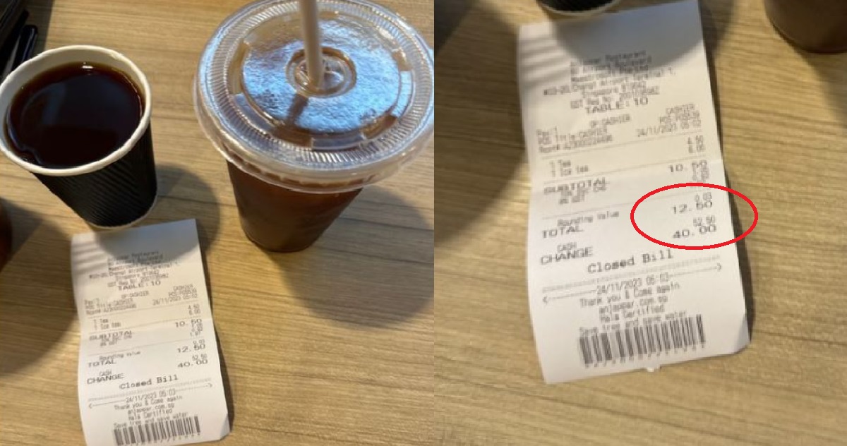 WOMAN KENA CHARGED $12.50 FOR 2 CUPS OF TEA @ TERMINAL 1 EATERY, HORRIFIED BY PRICE