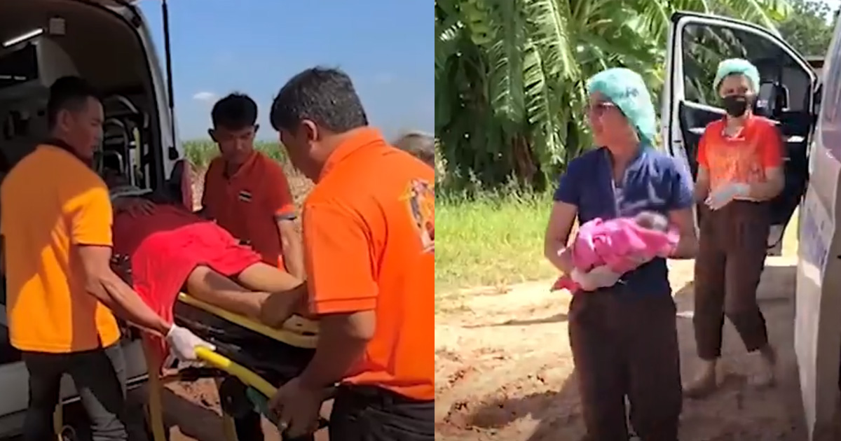 39 Y.O THAI FARMER DID NOT KNOW SHE WAS PREGNANT AND GAVE BIRTH IN THE FIELDS