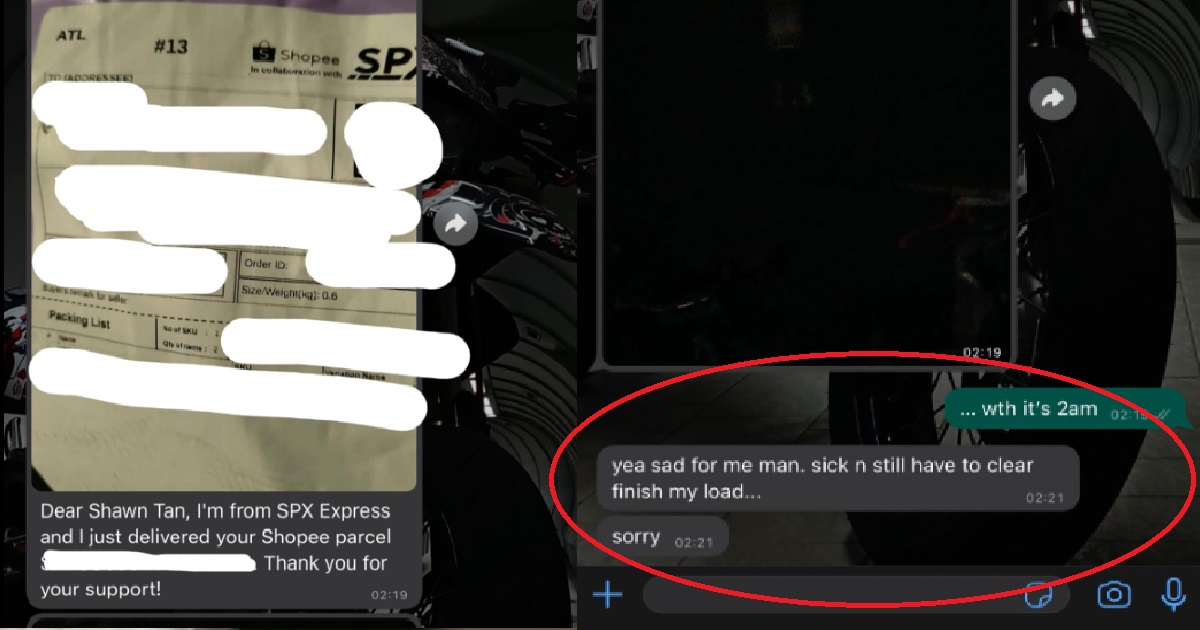 MAN RECEIVES HIS SHOPEE DELIVERY AT 2AM, PHONE RING & RING UNTIL HE DULAN