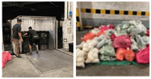 1.1 TONS OF ILLEGALLY IMPORTED VEGES AND FRUITS SEIZED
