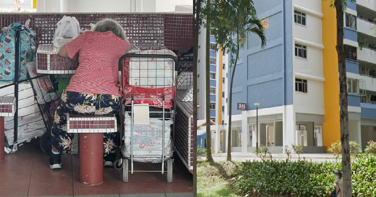 ELDERLY WOMAN LOITERS @ AMK HDB VOID DECK ‘CAUSE SHE’S SCARED OF DYING ALONE AT HOME