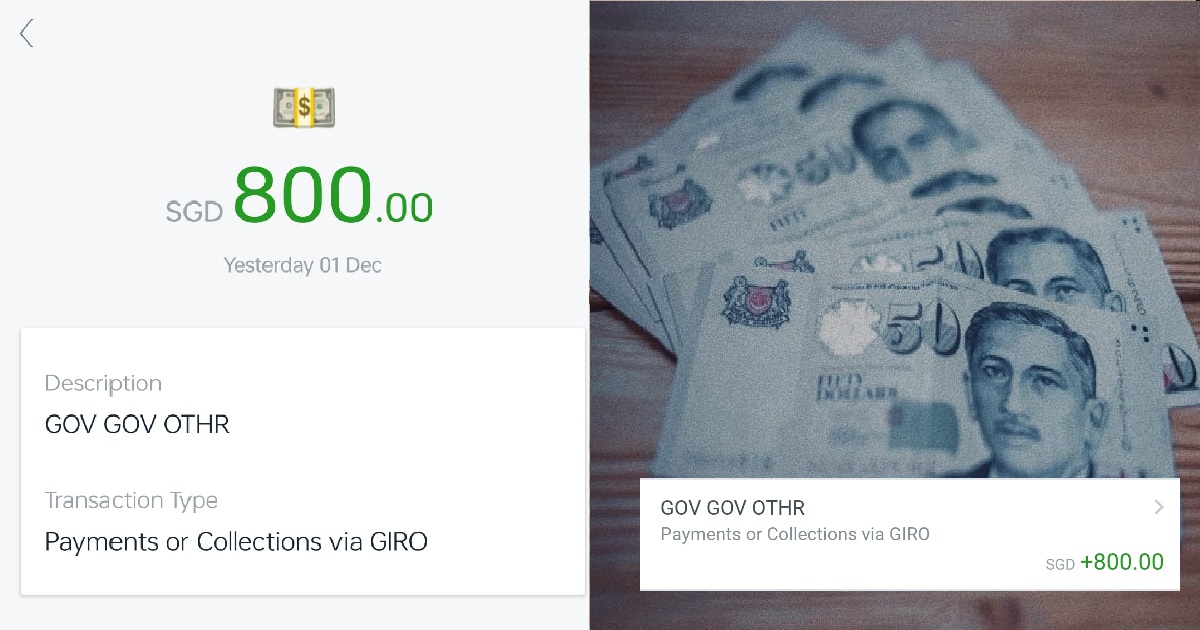 ASSURANCE PACKAGE MONEY IS IN, ELIGIBLE S’POREANS RECEIVED UP TO $800 CASH EARLIER