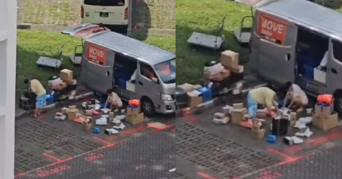 DELIVERY DRIVER SORT PARCEL @ VOID DECK KENA SCOLD, SORT @ PARKING LOT ALSO KENA SCOLD